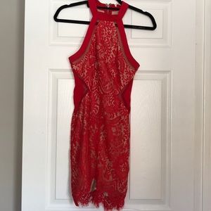 Beautiful Red Lace Cocktail Dress